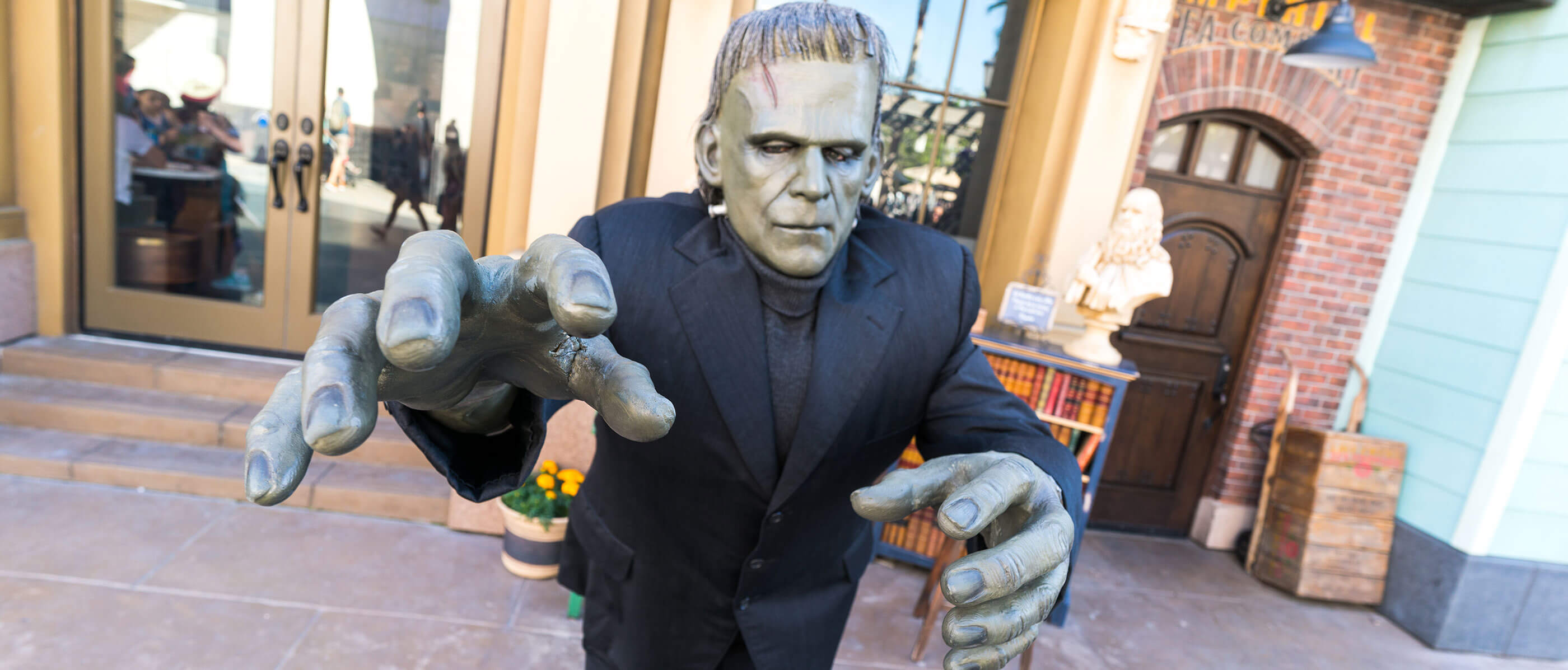 A Frankenstein statue.