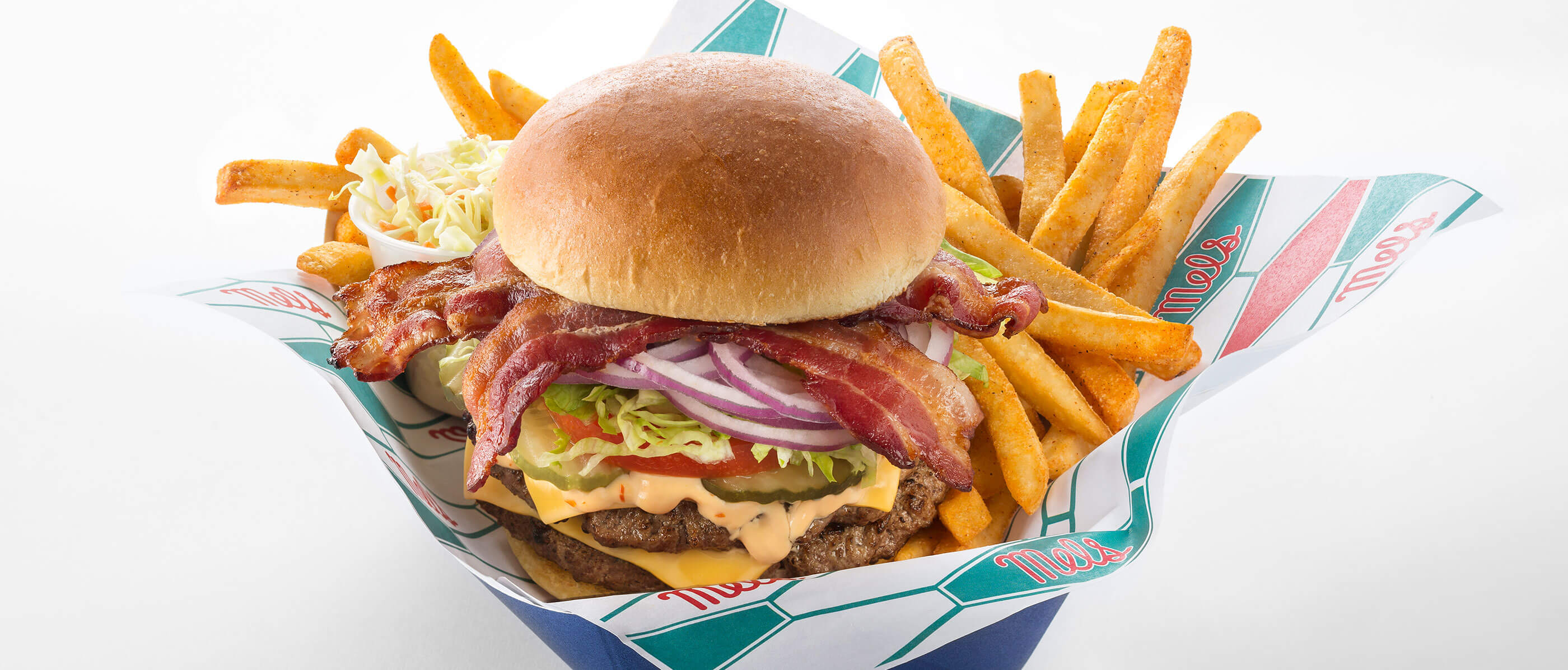Mel's burger and fries.