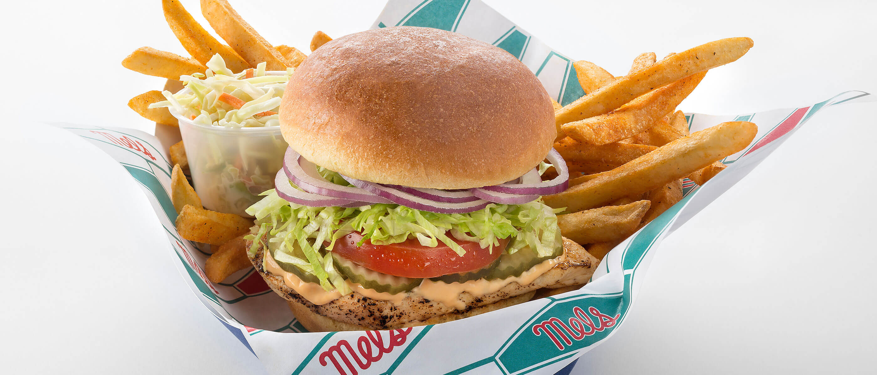 Mel's burger and fries.