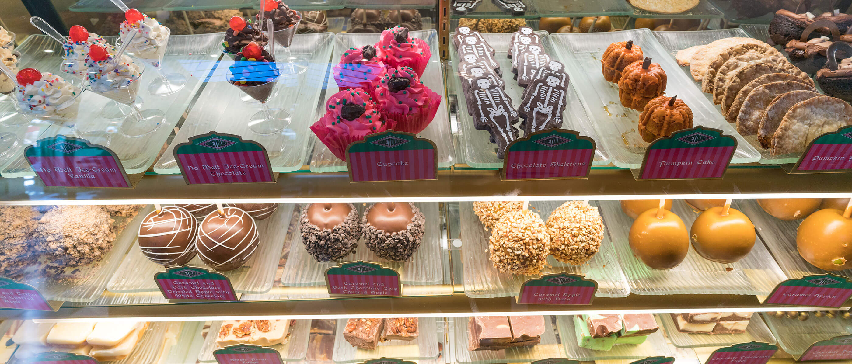 Shelves full of sweets.