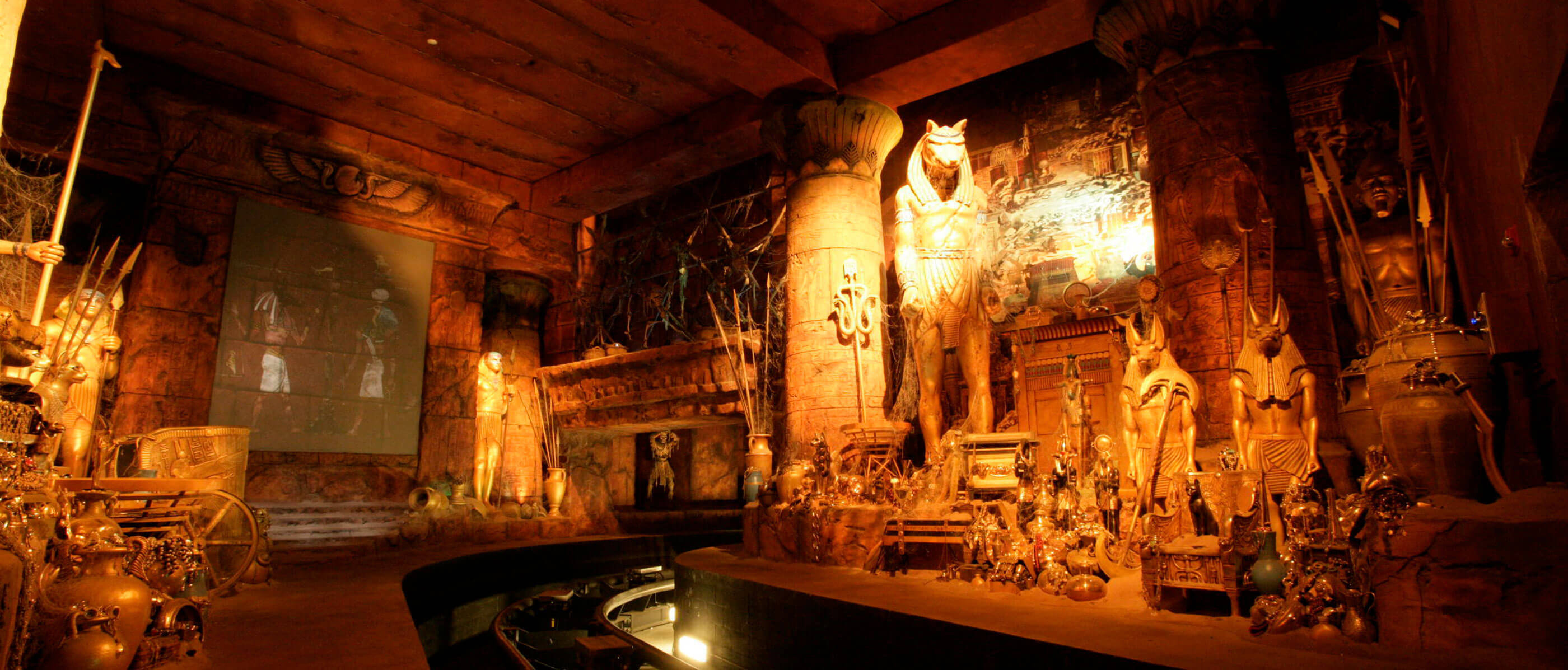 Egyptian tomb with treasure.