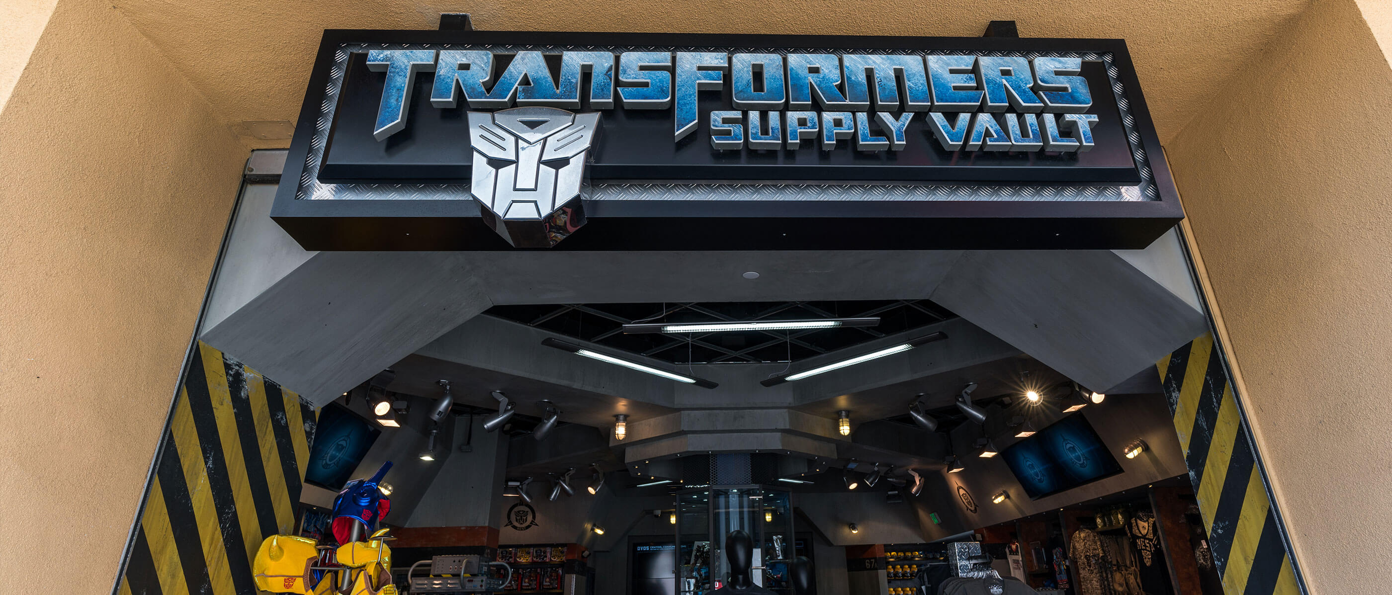 The entrance to Transformers Supply Vault.