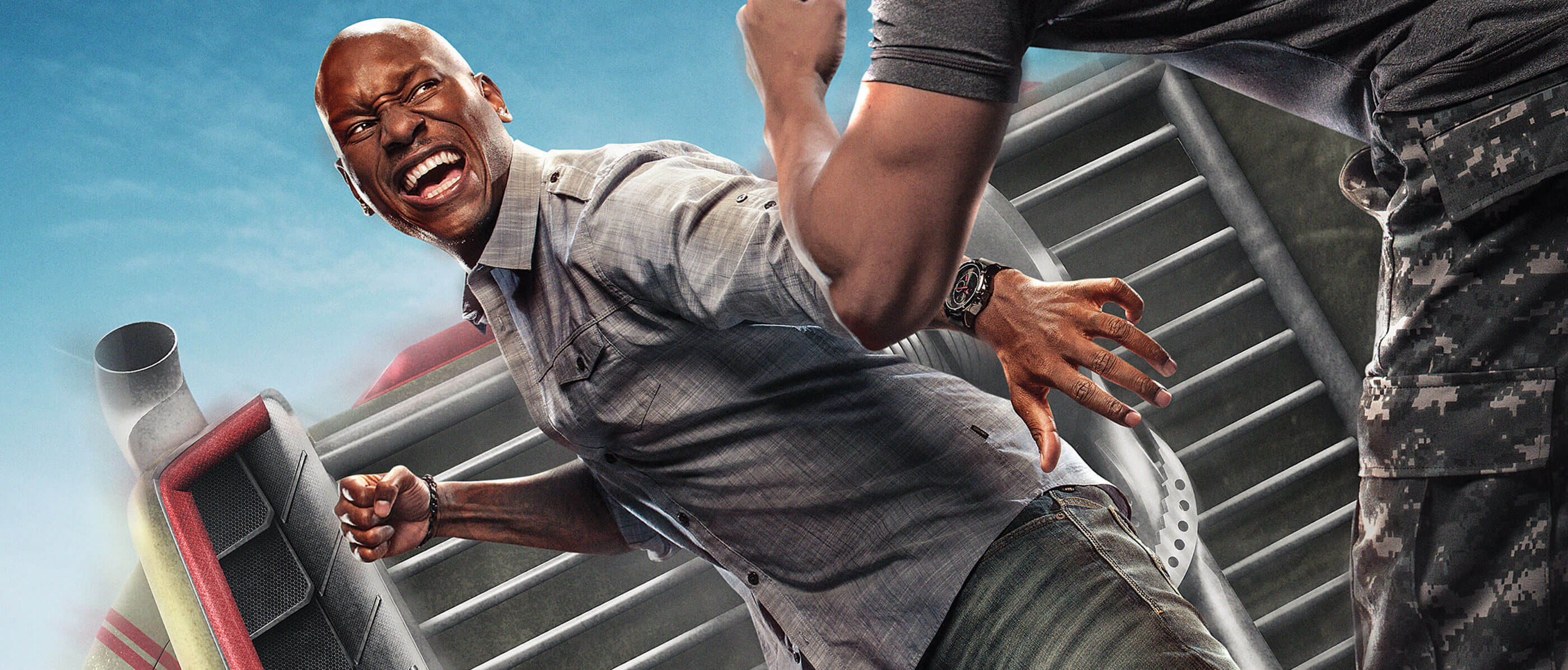 An image of Tyrese about to throw a punch.