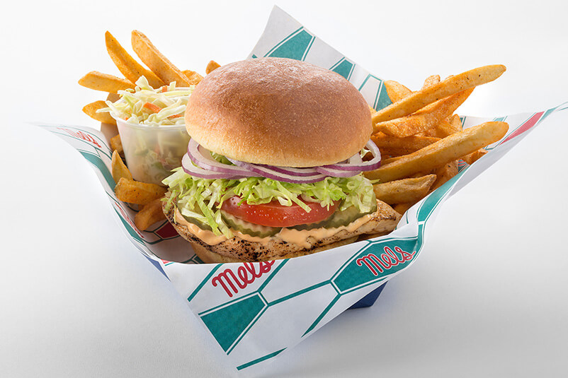 Mel's burger and fries.