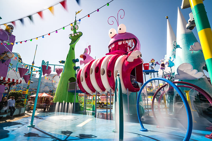 The play area at Super Silly Fun Land.