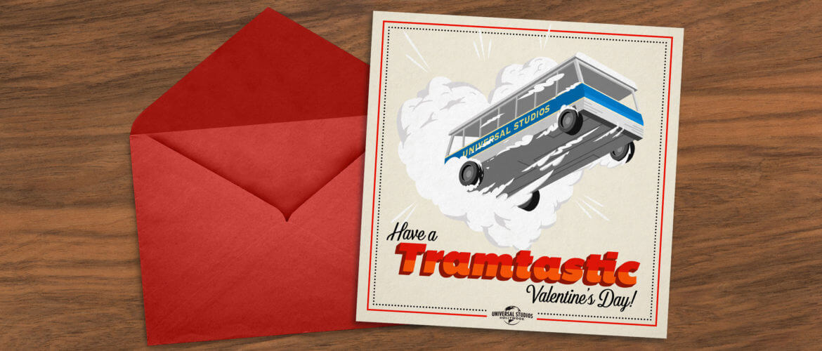Illustrated Tramtastic Valentine's Day card
