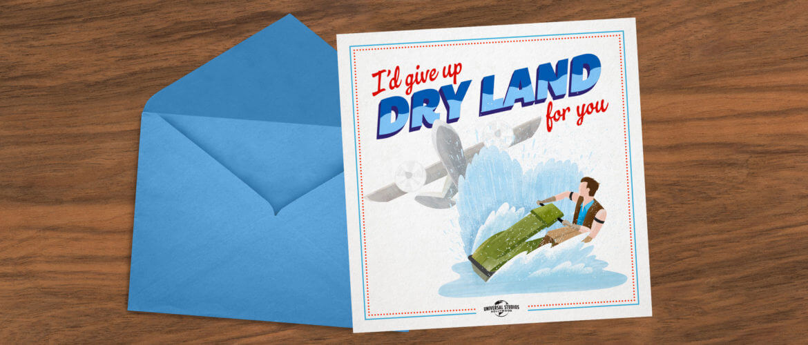 Illustration of WaterWorld Valentine's Day card