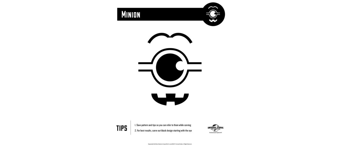 Pumpkin stencil of Minion