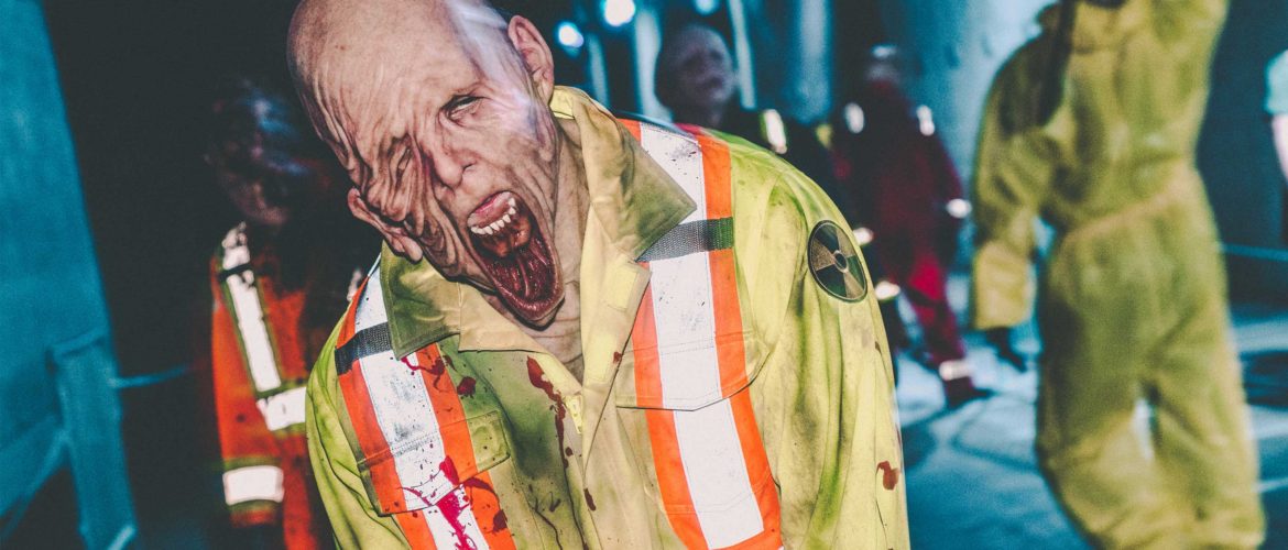 Halloween Horror Nights character with melting face