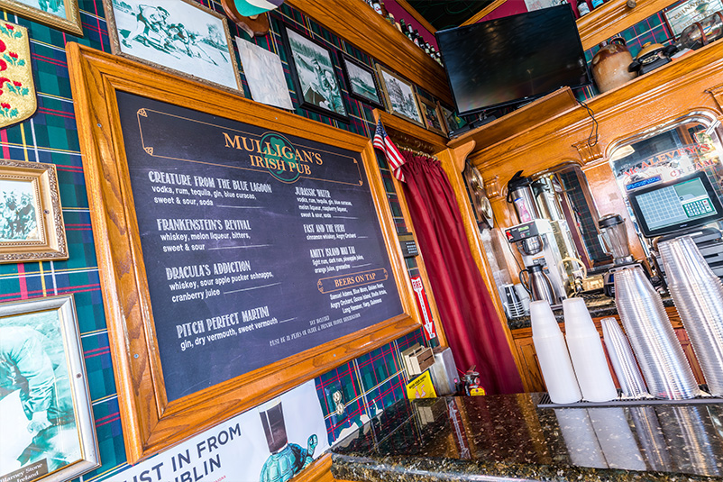 Inside Mulligan's Irish Pub