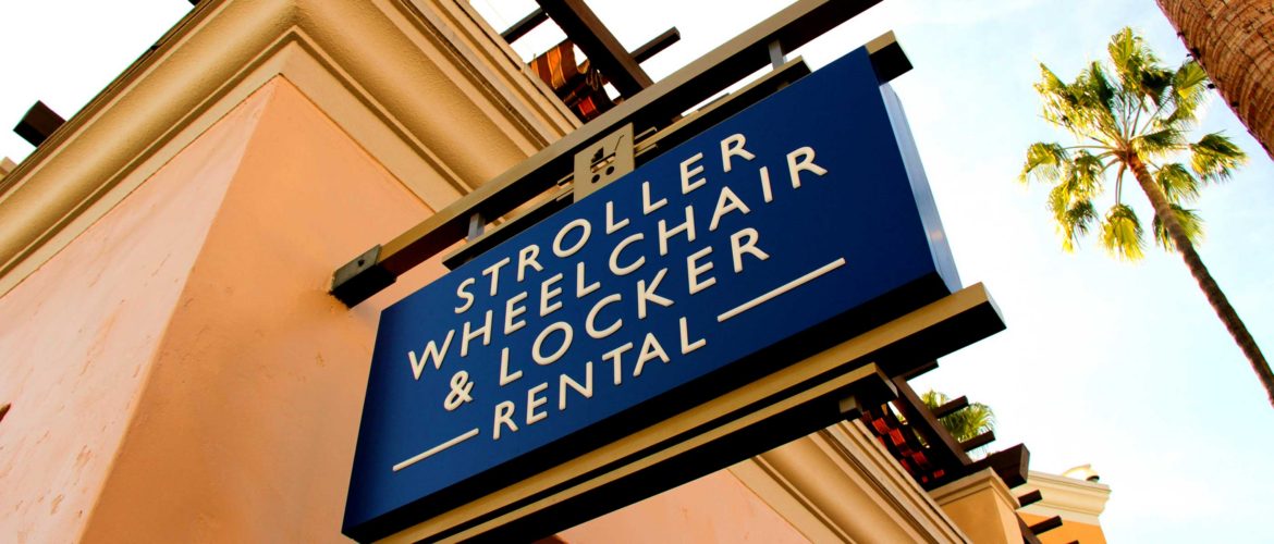 Stroller and Wheelchair Rental Sign