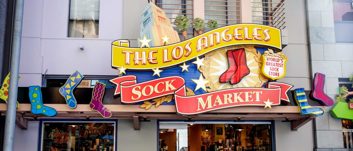 Exterior of LA Sock Market Store