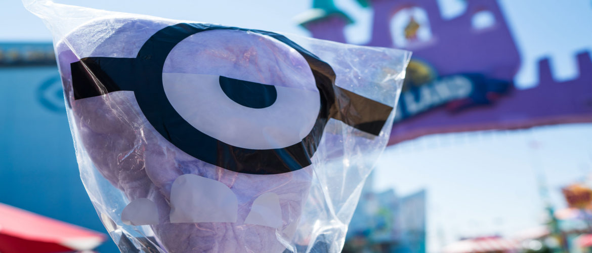 Purple Cotton Candy in a Minion Plastic Bag