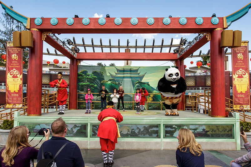 Po and friends on the Jade Stage at Lunar New Year