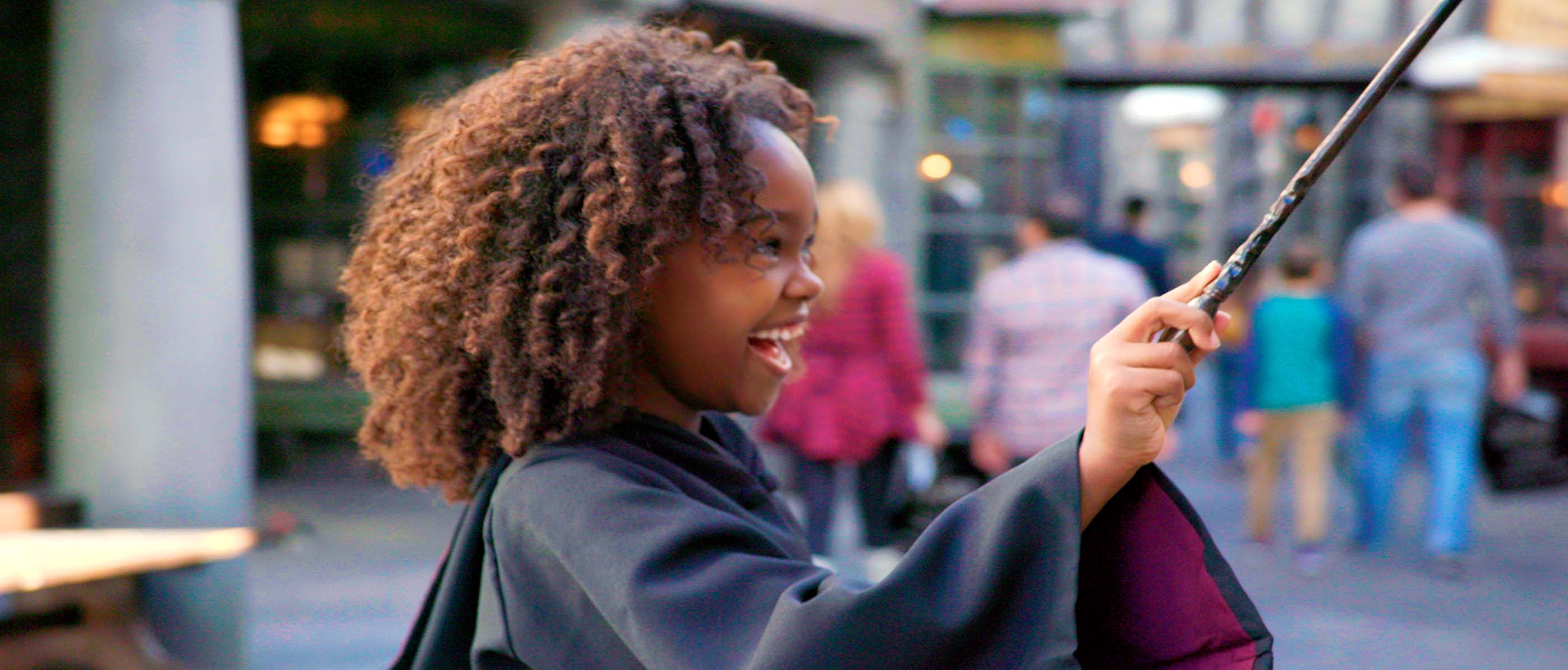 Girl using interactive Wand