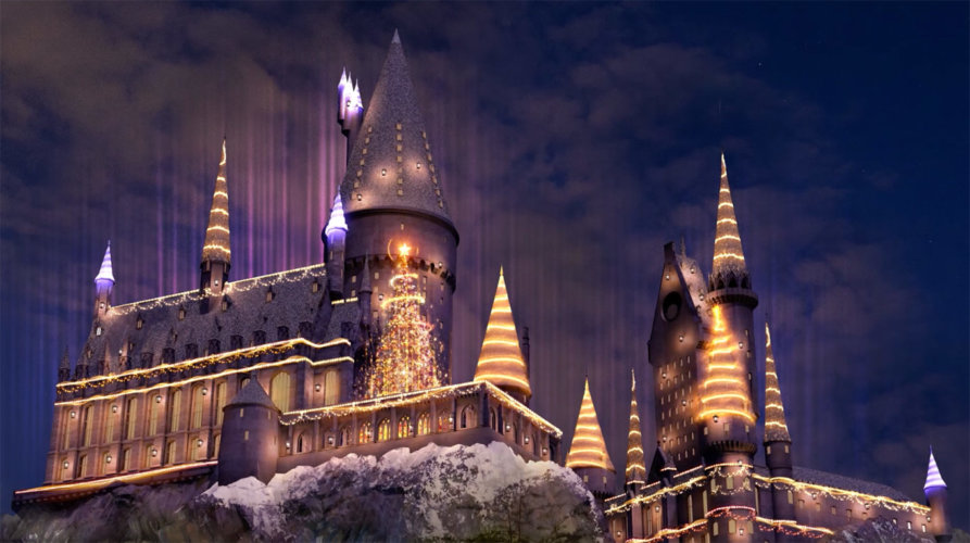 Hurray for the Holidays at Universal Studios Hollywood Castle Lights
