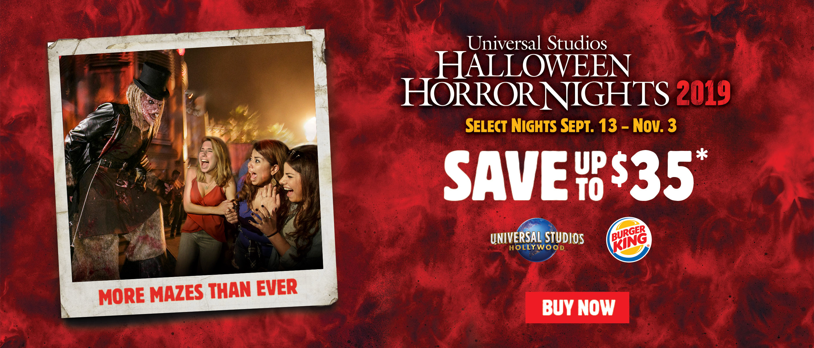 Burger King HHN - Save up to $35