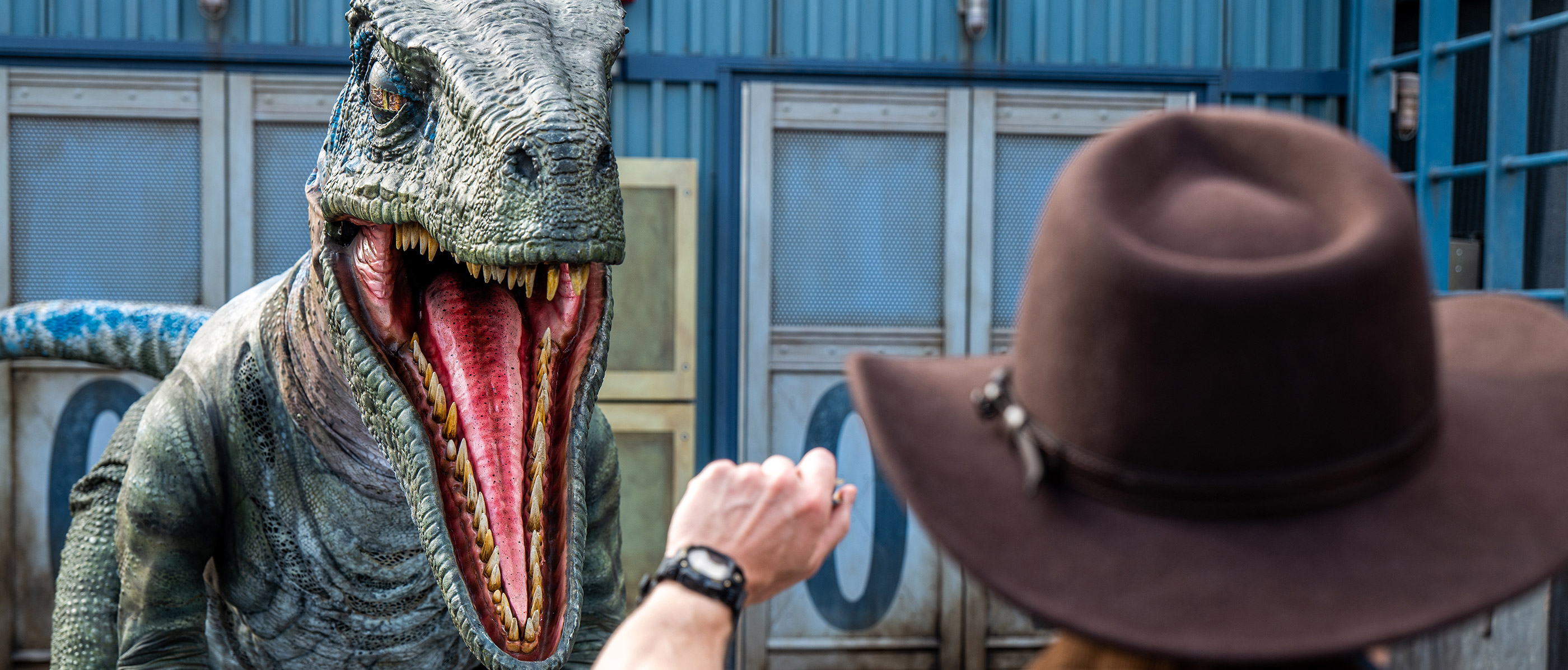 Raptor Handler with Blue
